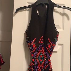 Long black prom dress size 00